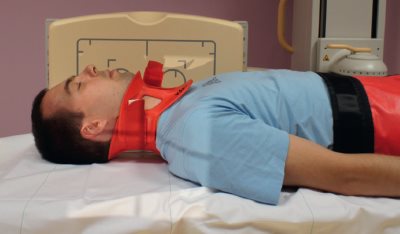 Rachis cervical – Incidence de profil en décubitus (traumatique)